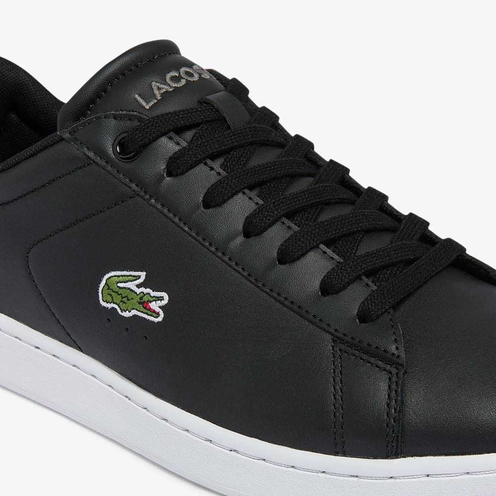 Lacoste Carnaby BL Cuero Negras Blancas | 0935-WMGNZ