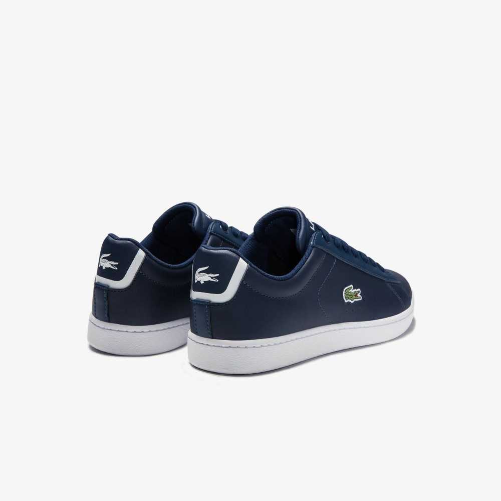 Lacoste Carnaby Evo Mesh-lined Cuero Azules | 0849-FQDNK