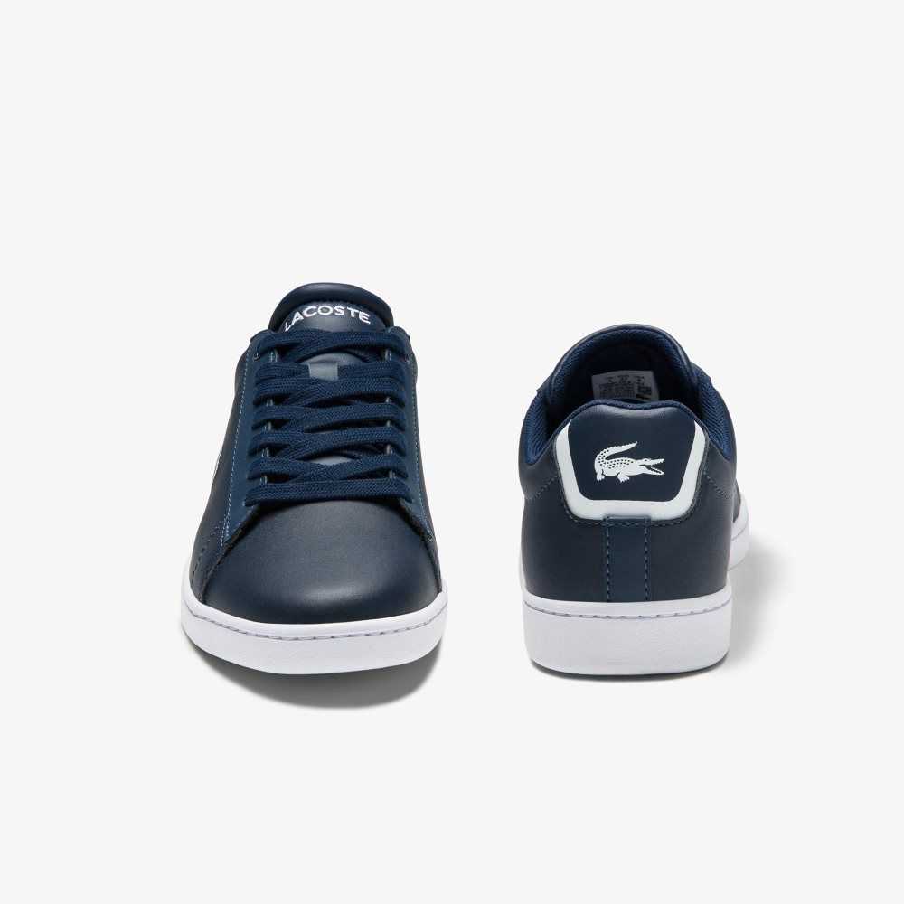 Lacoste Carnaby Evo Mesh-lined Cuero Azules | 0849-FQDNK