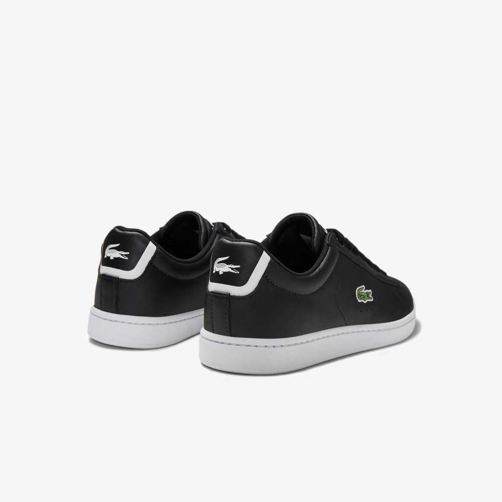 Lacoste Carnaby Evo Mesh-lined Cuero Negras | 4987-XUHTD