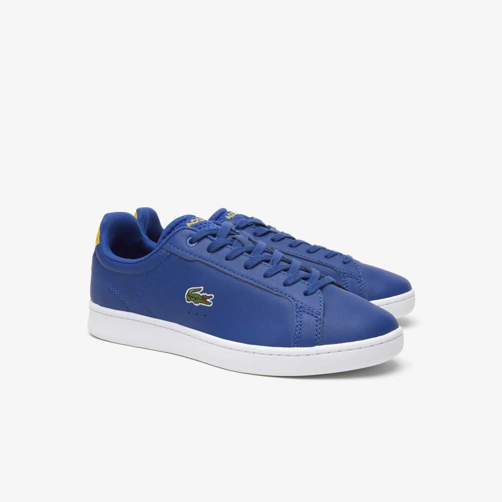 Lacoste Carnaby Pro Cuero Heel Pop Azules Blancas | 9301-KTNZC