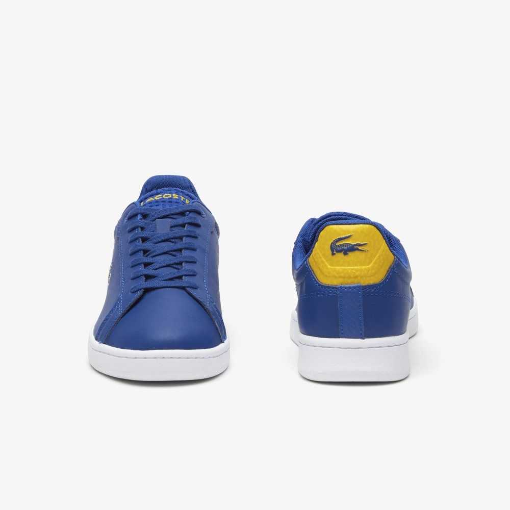 Lacoste Carnaby Pro Cuero Heel Pop Azules Blancas | 9301-KTNZC