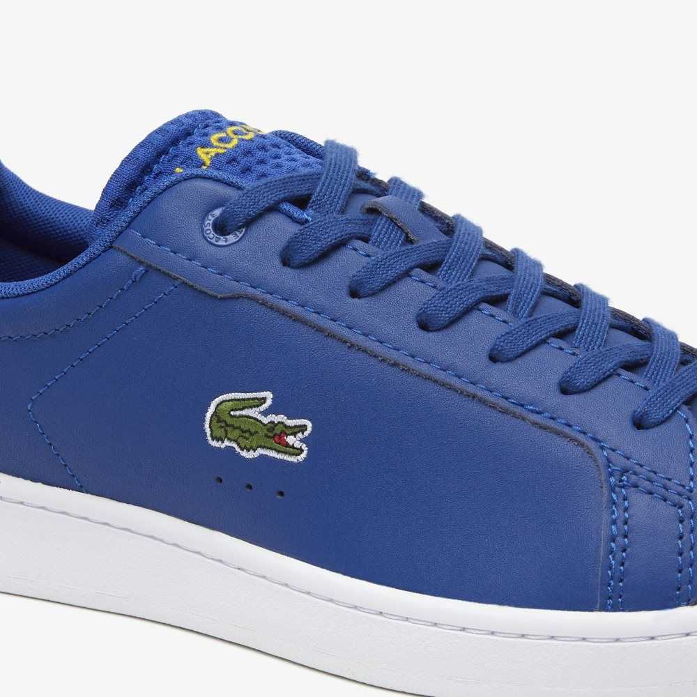 Lacoste Carnaby Pro Cuero Heel Pop Azules Blancas | 9301-KTNZC