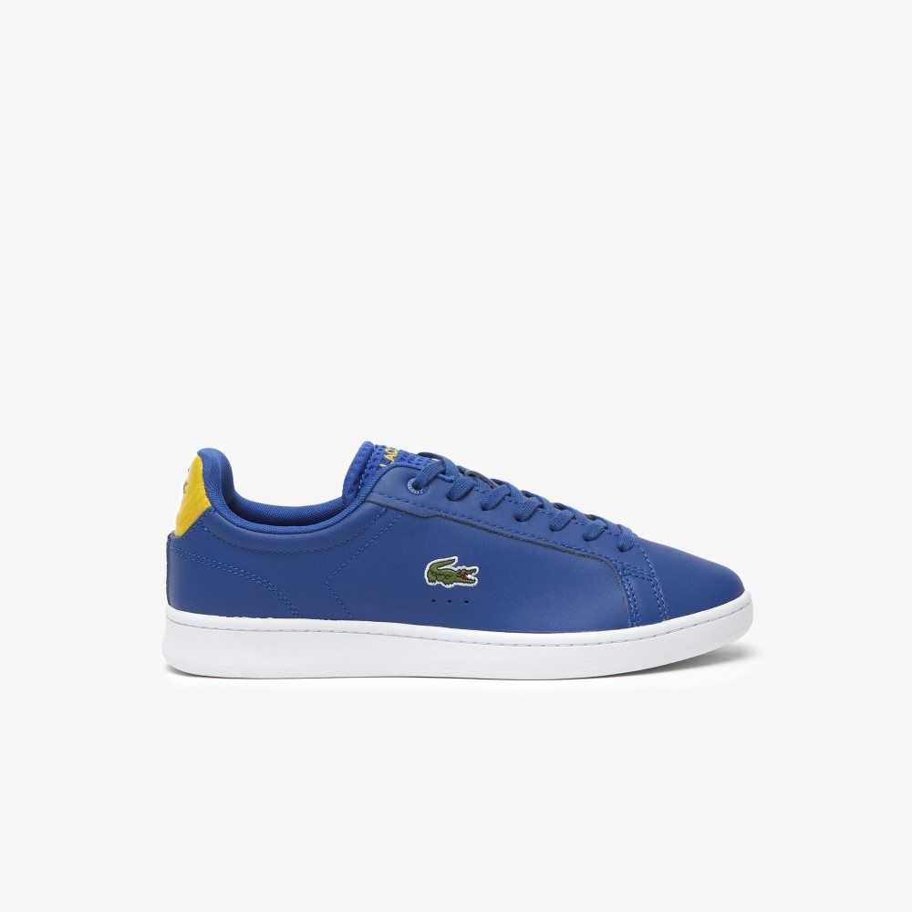 Lacoste Carnaby Pro Cuero Heel Pop Azules Blancas | 9301-KTNZC