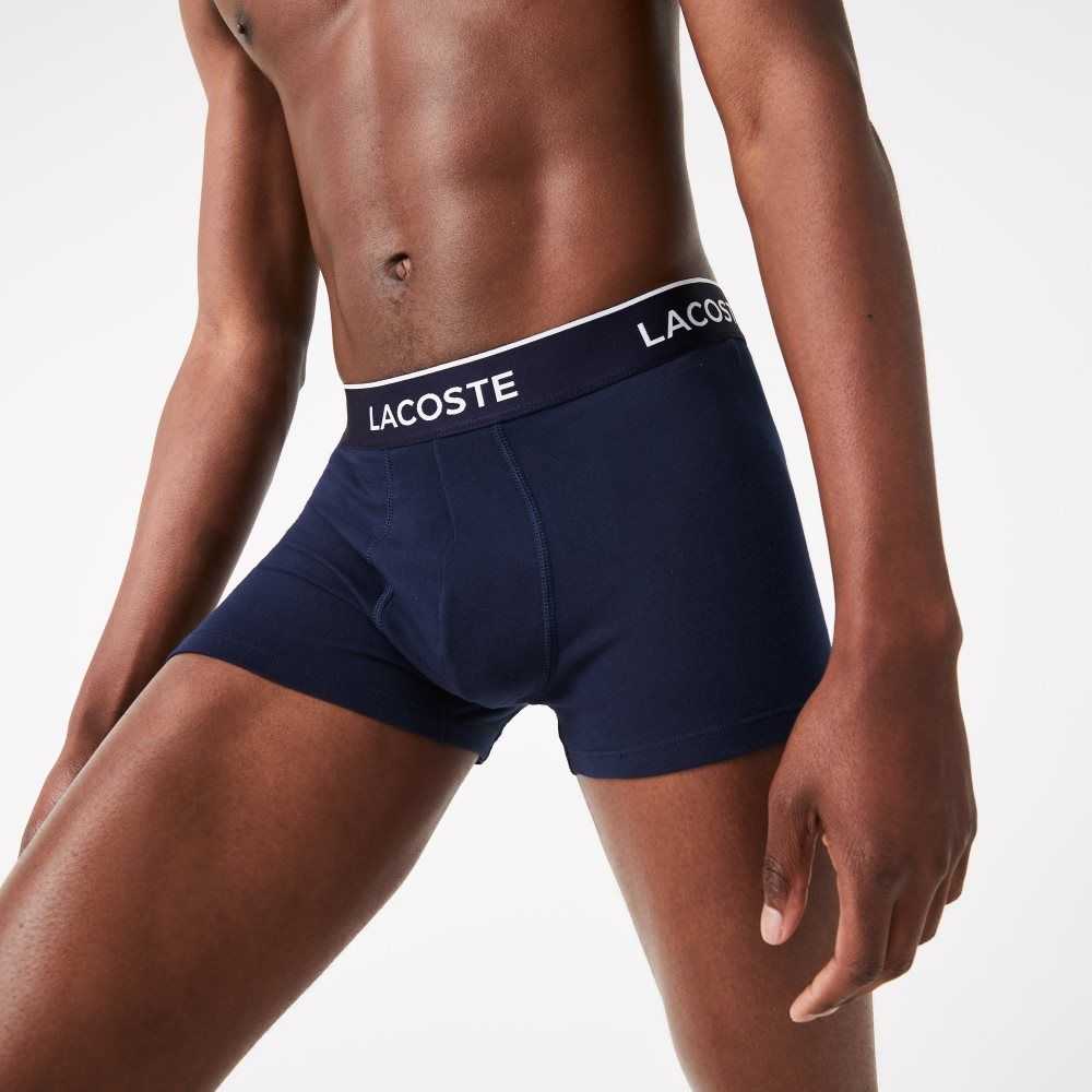 Lacoste Casuales Boxer Brief 3-Pack Azul Marino Azules Rojas Azul Marino Azules | 0527-JTUMA