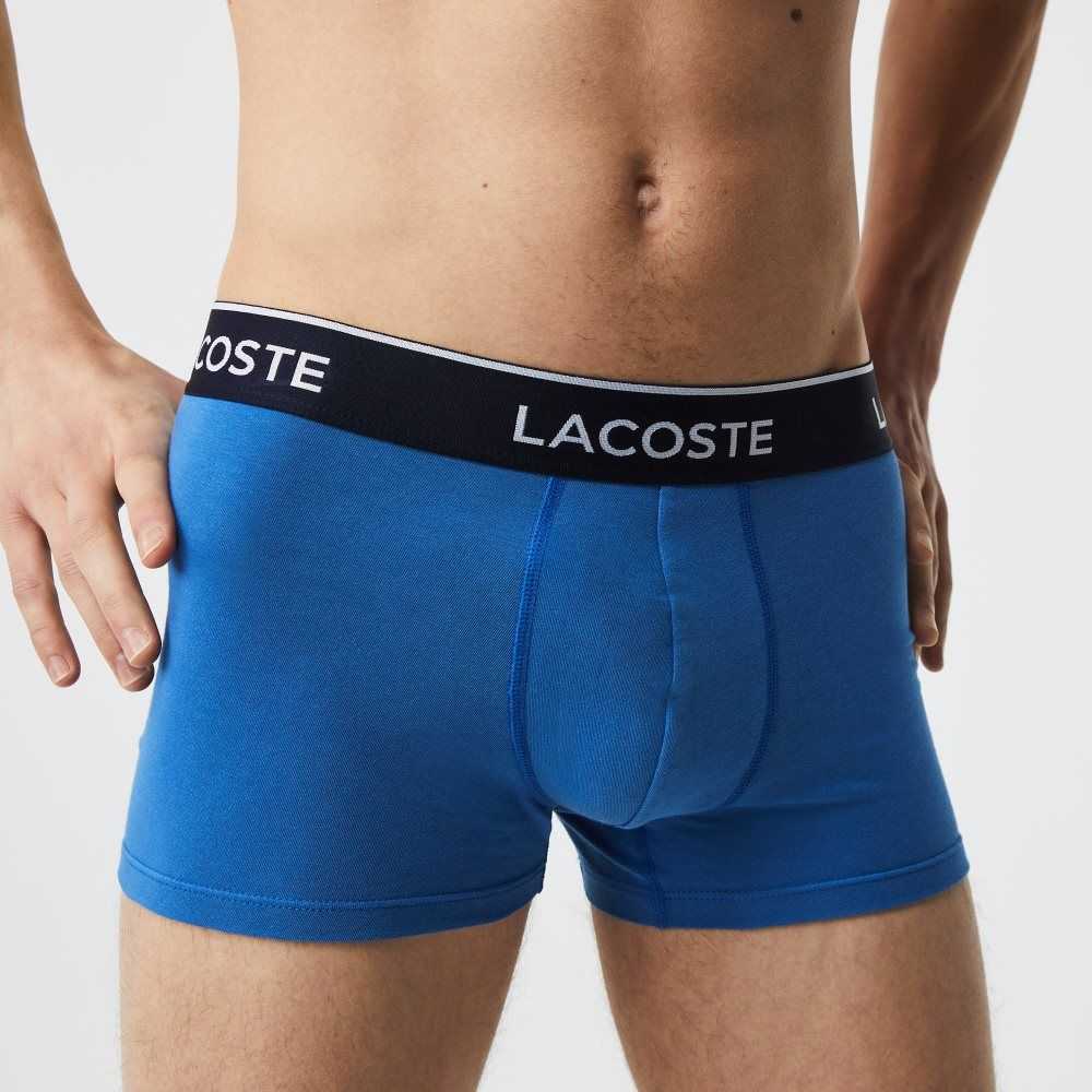 Lacoste Casuales Boxer Brief 3-Pack Azules Gris | 0862-JYAWX