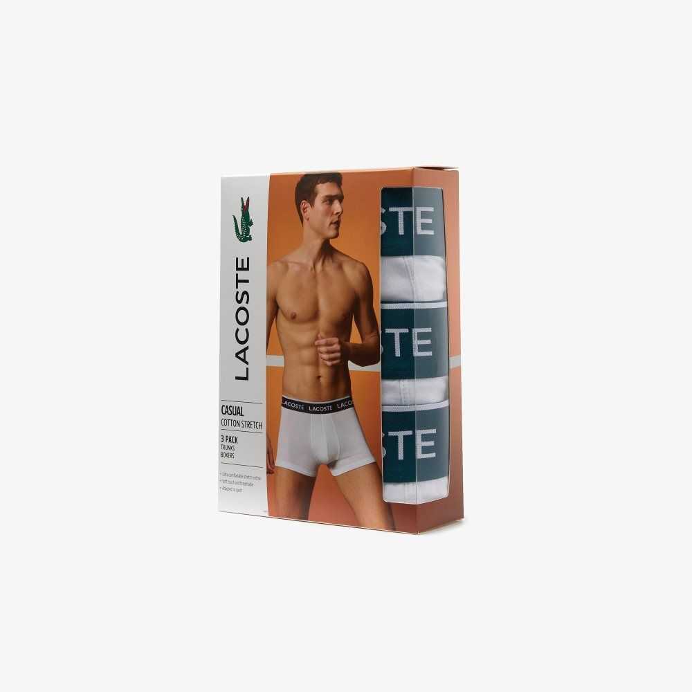 Lacoste Casuales Boxer Brief 3-Pack Blancas | 9407-WQPKE