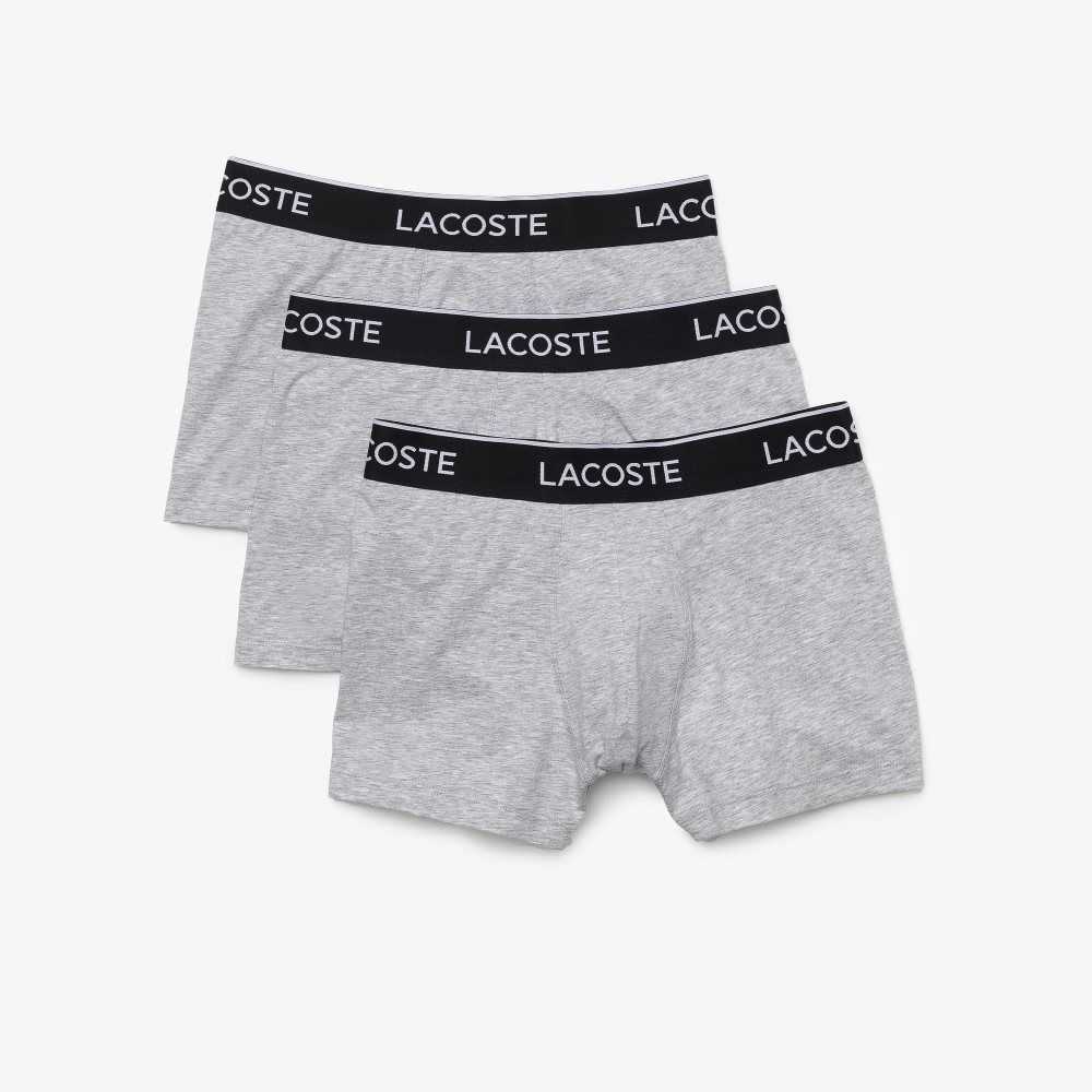 Lacoste Casuales Boxer Brief 3-Pack Gris | 7429-ZHLGI