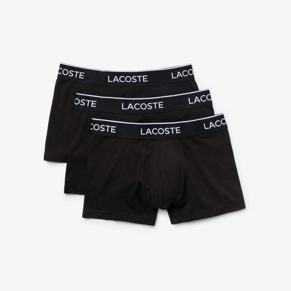 Lacoste Casuales Boxer Brief 3-Pack Negras | 5612-HTFAG