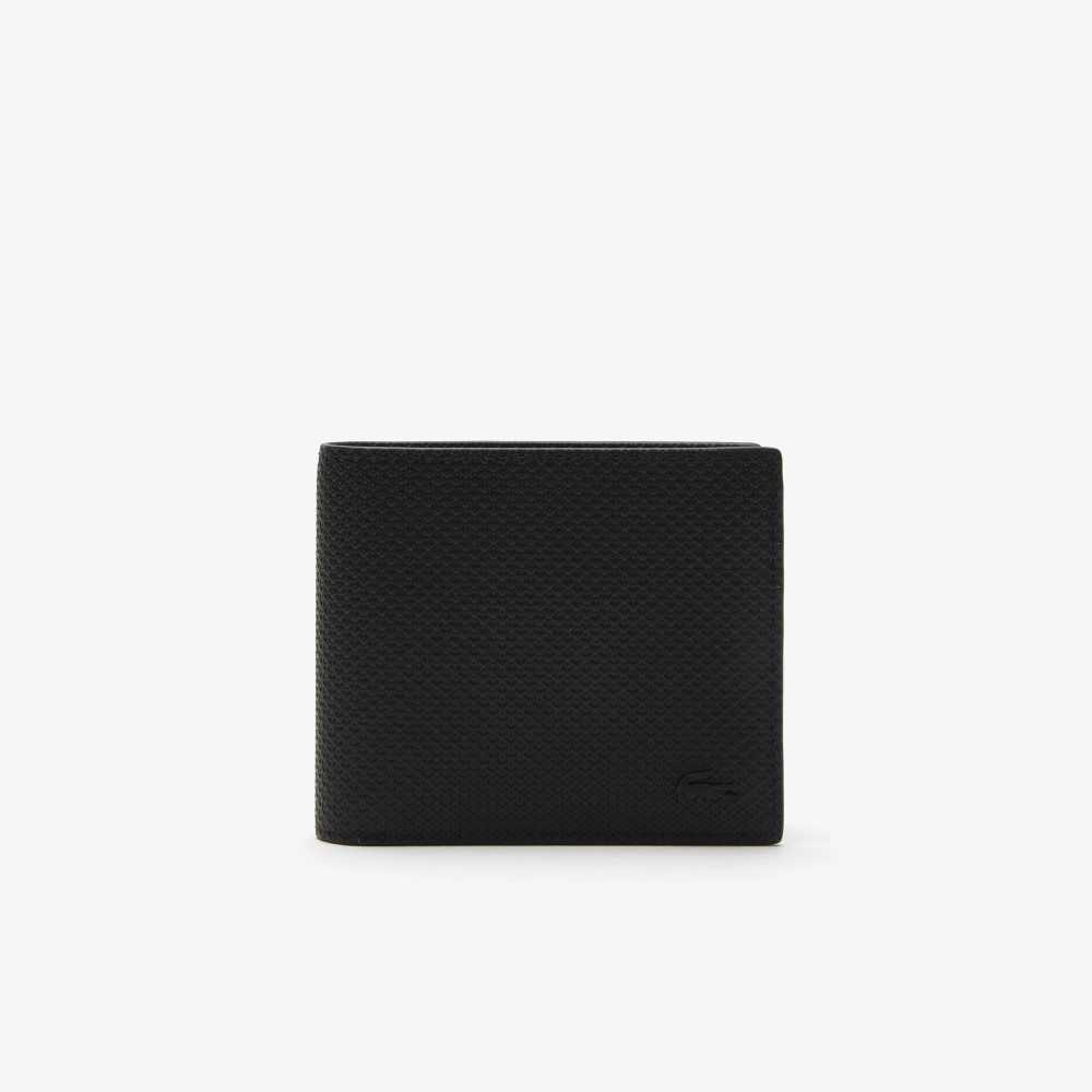 Lacoste Chantaco Calfskin Cuero Wallet Negras | 8021-AEBHC