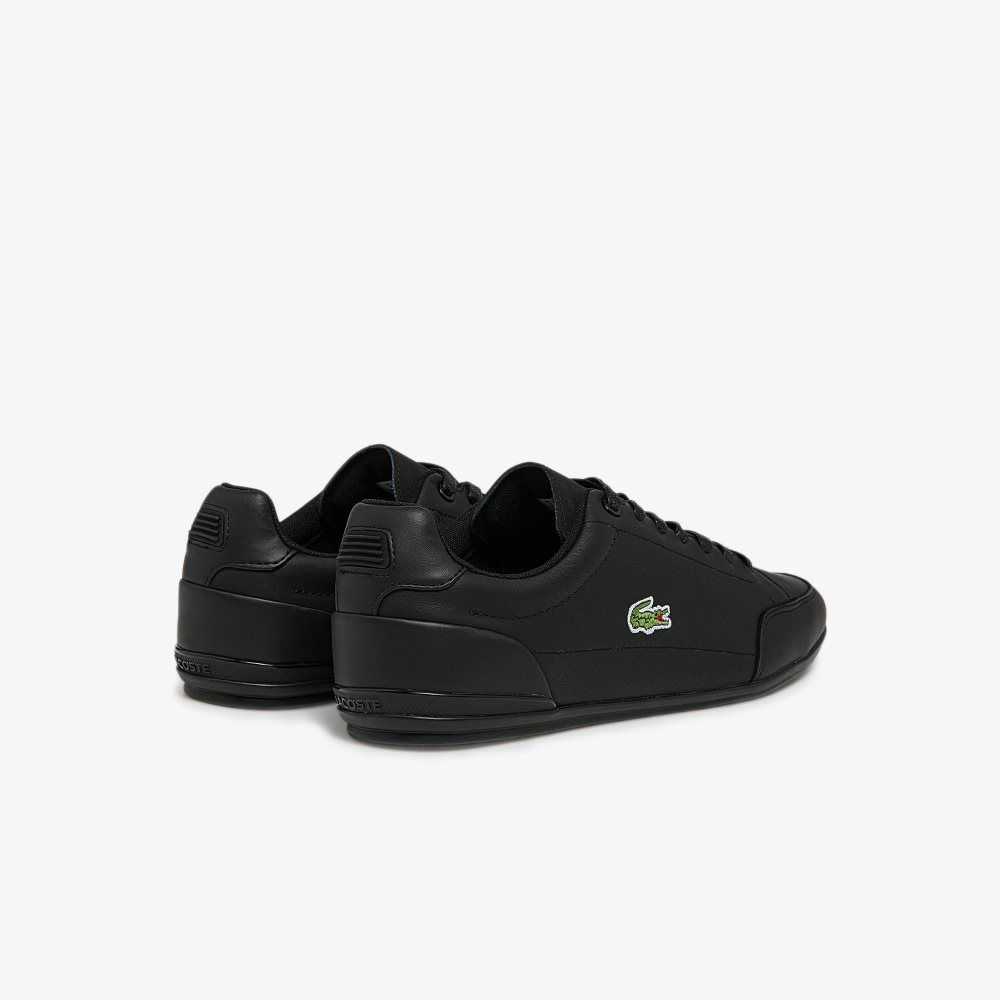 Lacoste Chaymon Crafted Cuero Negras Negras | 7504-PFNTJ