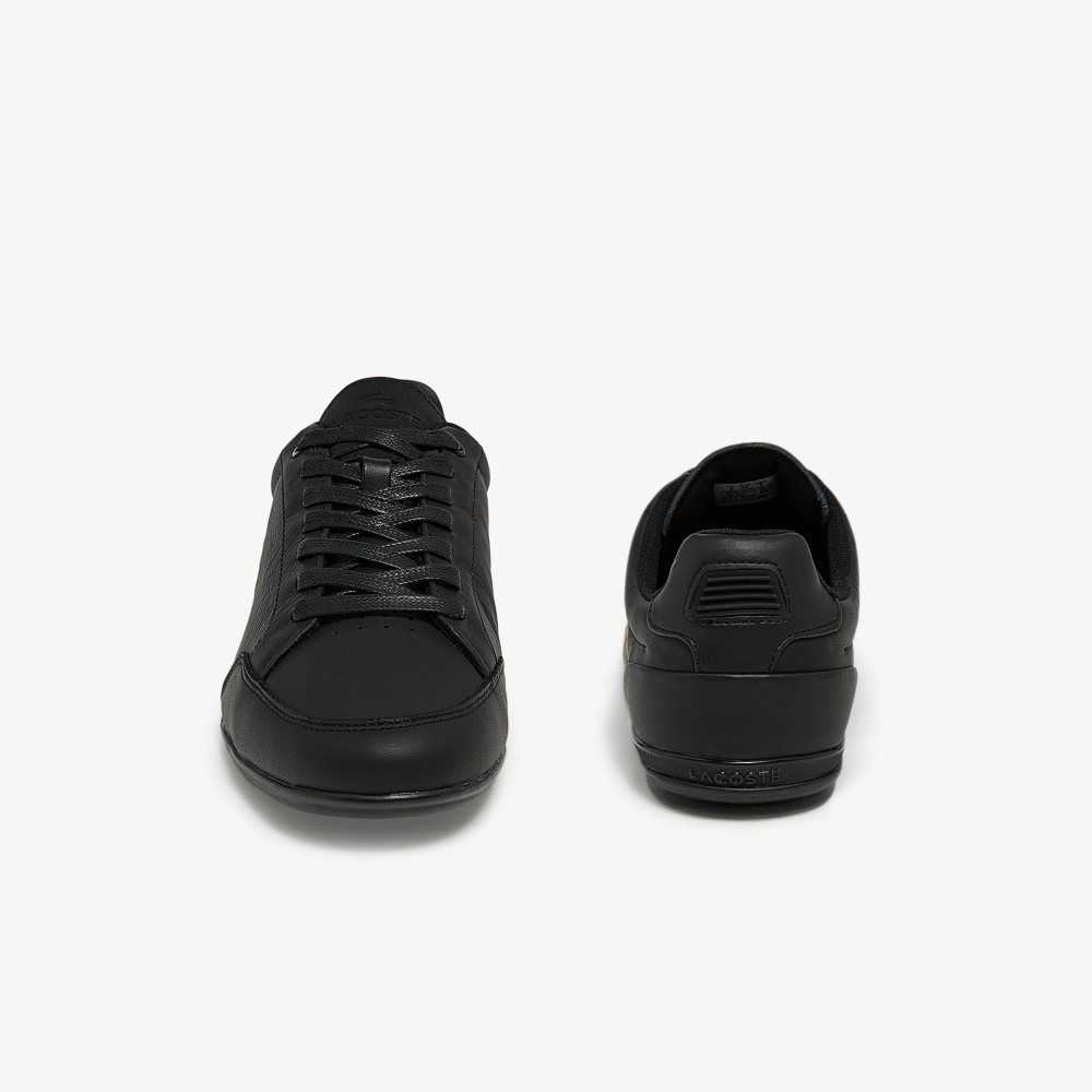 Lacoste Chaymon Crafted Cuero Negras Negras | 7504-PFNTJ