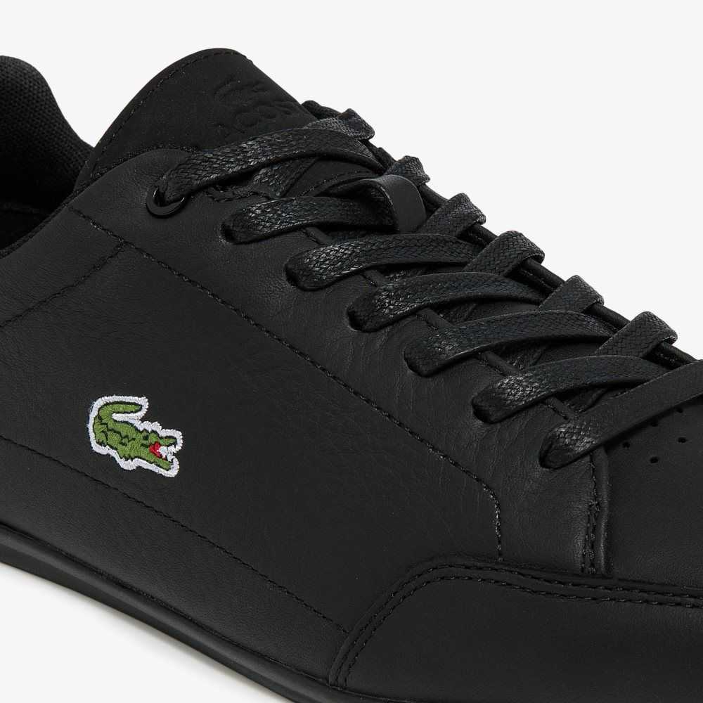 Lacoste Chaymon Crafted Cuero Negras Negras | 7504-PFNTJ