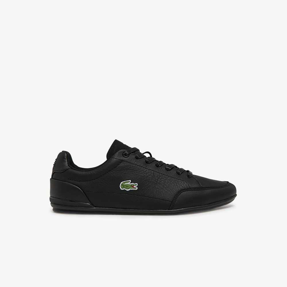 Lacoste Chaymon Crafted Cuero Negras Negras | 7504-PFNTJ