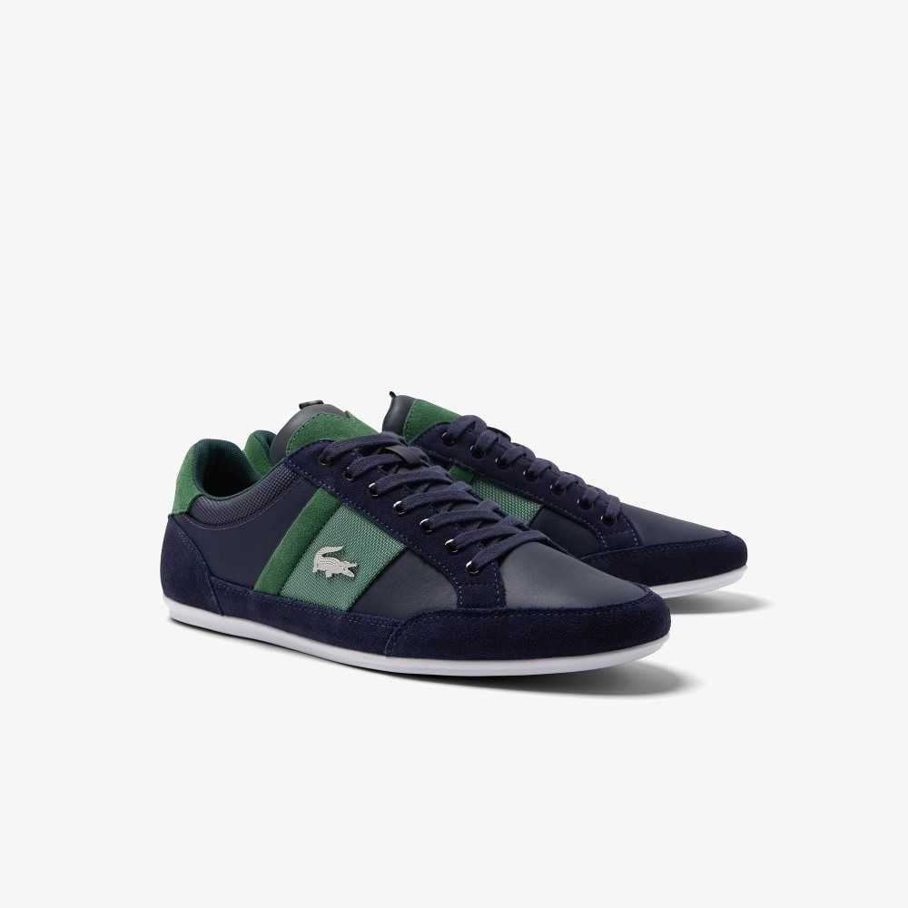 Lacoste Chaymon Cuero Azul Marino Verde | 0485-CFVRP