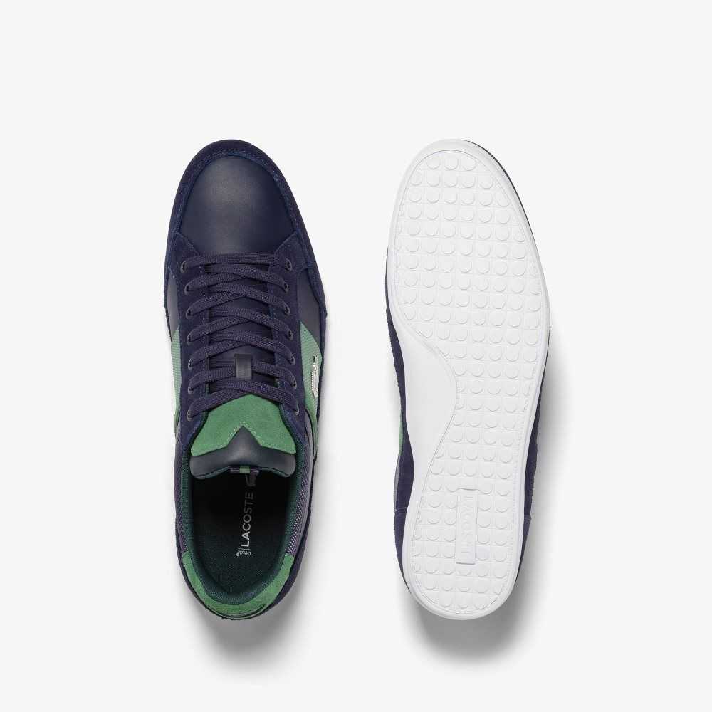 Lacoste Chaymon Cuero Azul Marino Verde | 0485-CFVRP