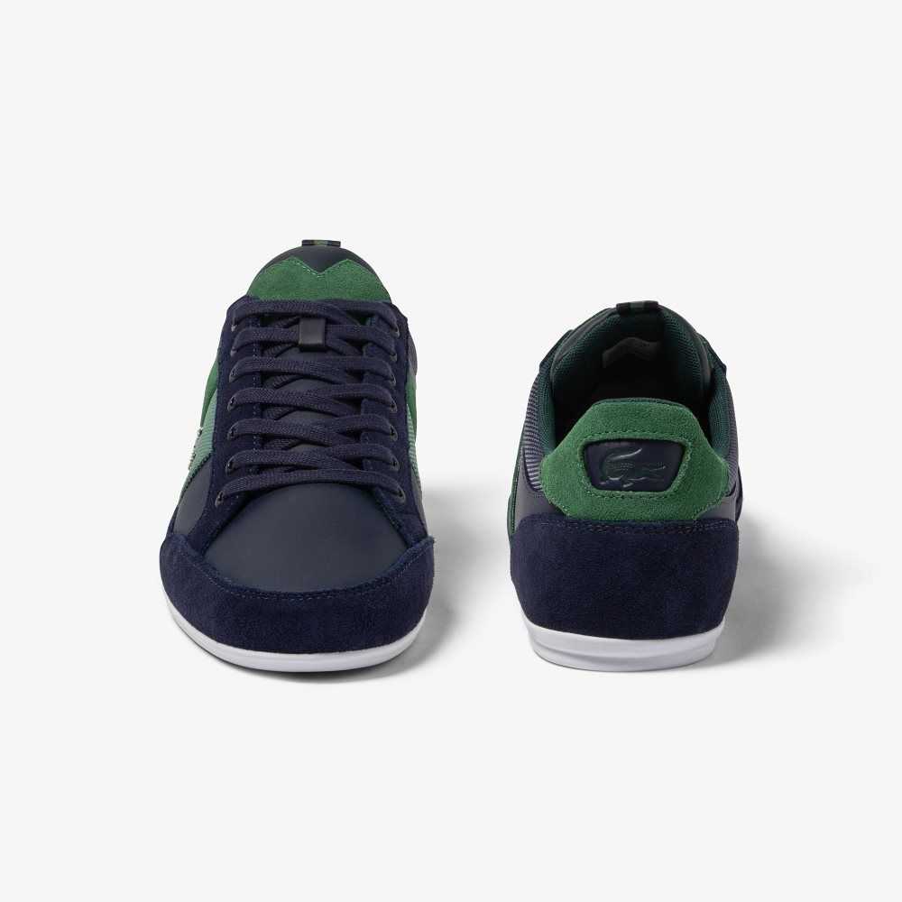 Lacoste Chaymon Cuero Azul Marino Verde | 0485-CFVRP