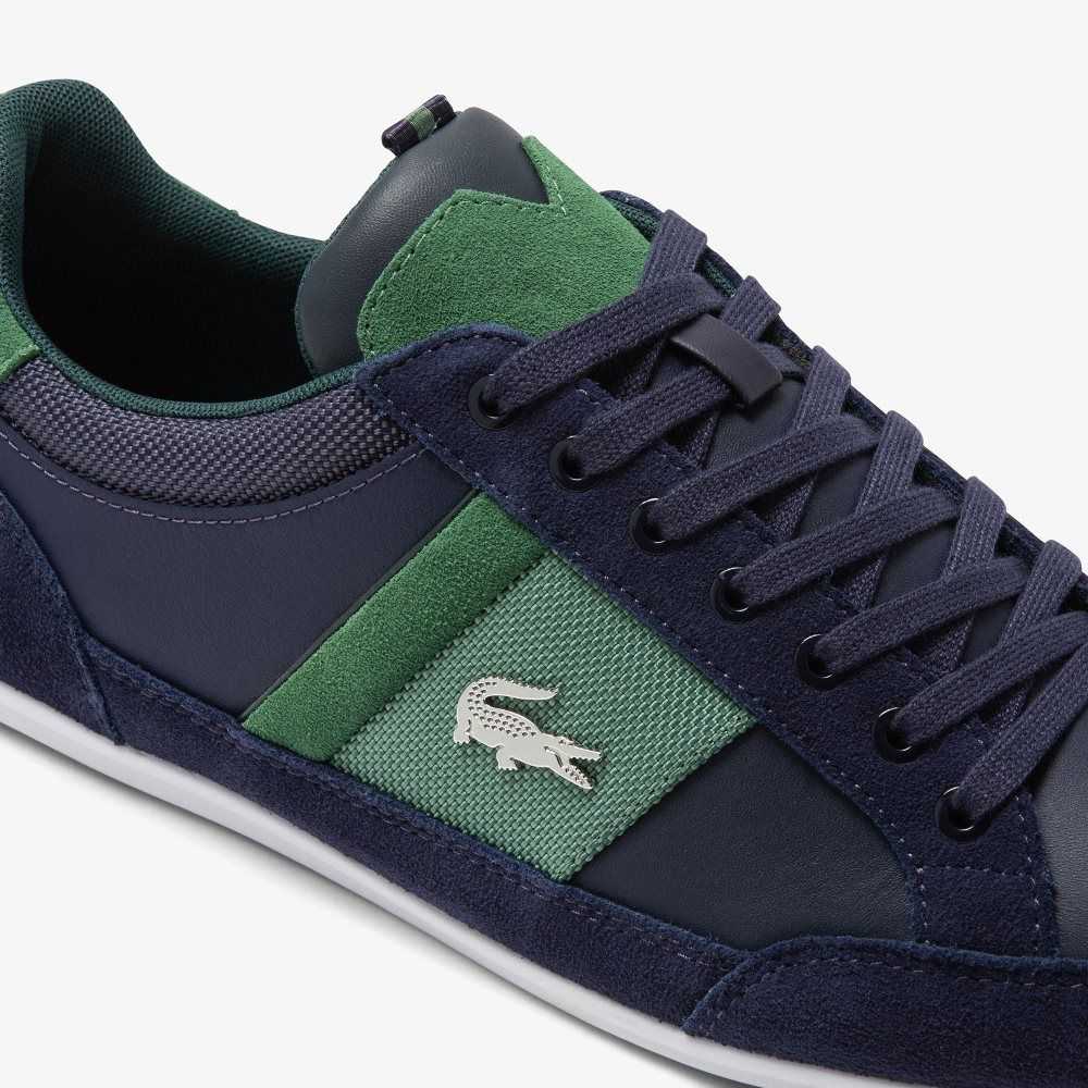 Lacoste Chaymon Cuero Azul Marino Verde | 0485-CFVRP