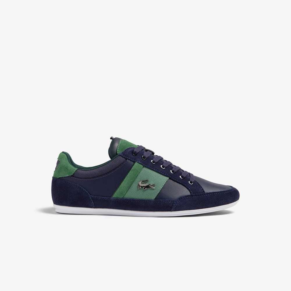 Lacoste Chaymon Cuero Azul Marino Verde | 0485-CFVRP