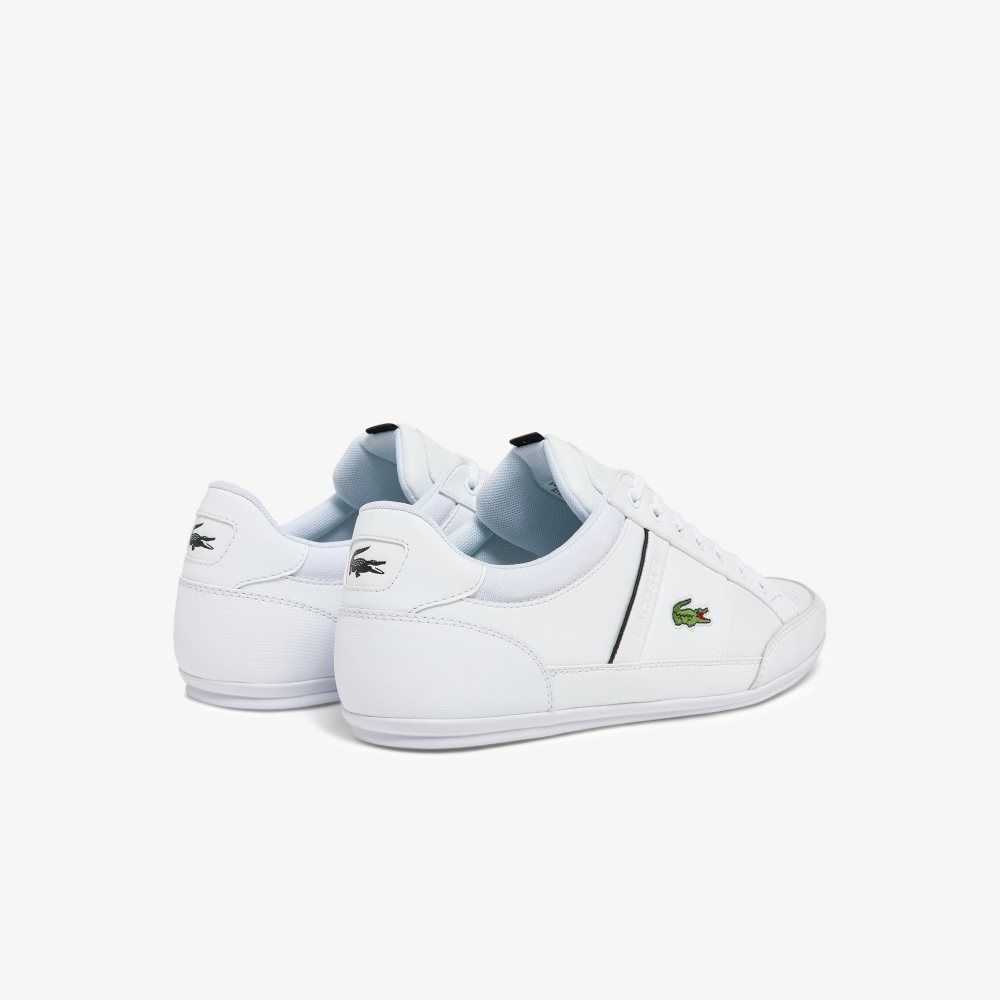 Lacoste Chaymon Cuero Blancas Negras | 5342-QONGL