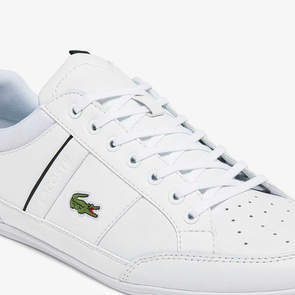 Lacoste Chaymon Cuero Blancas Negras | 5342-QONGL