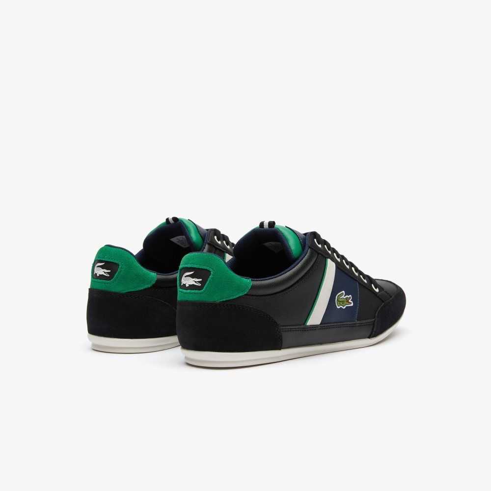 Lacoste Chaymon Cuero Negras Verde | 2807-NKEQY