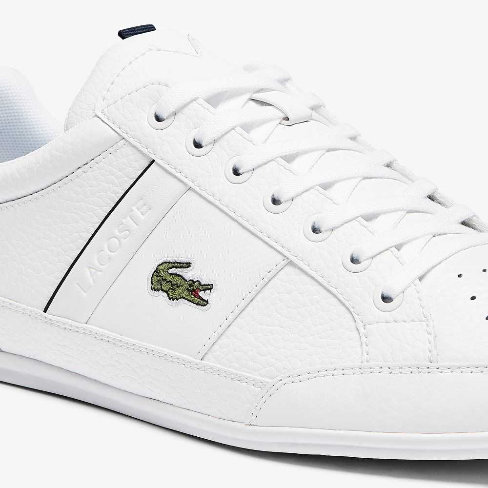 Lacoste Chaymon Cuero and Sintetico Blancas Azul Marino | 4872-EIXZW