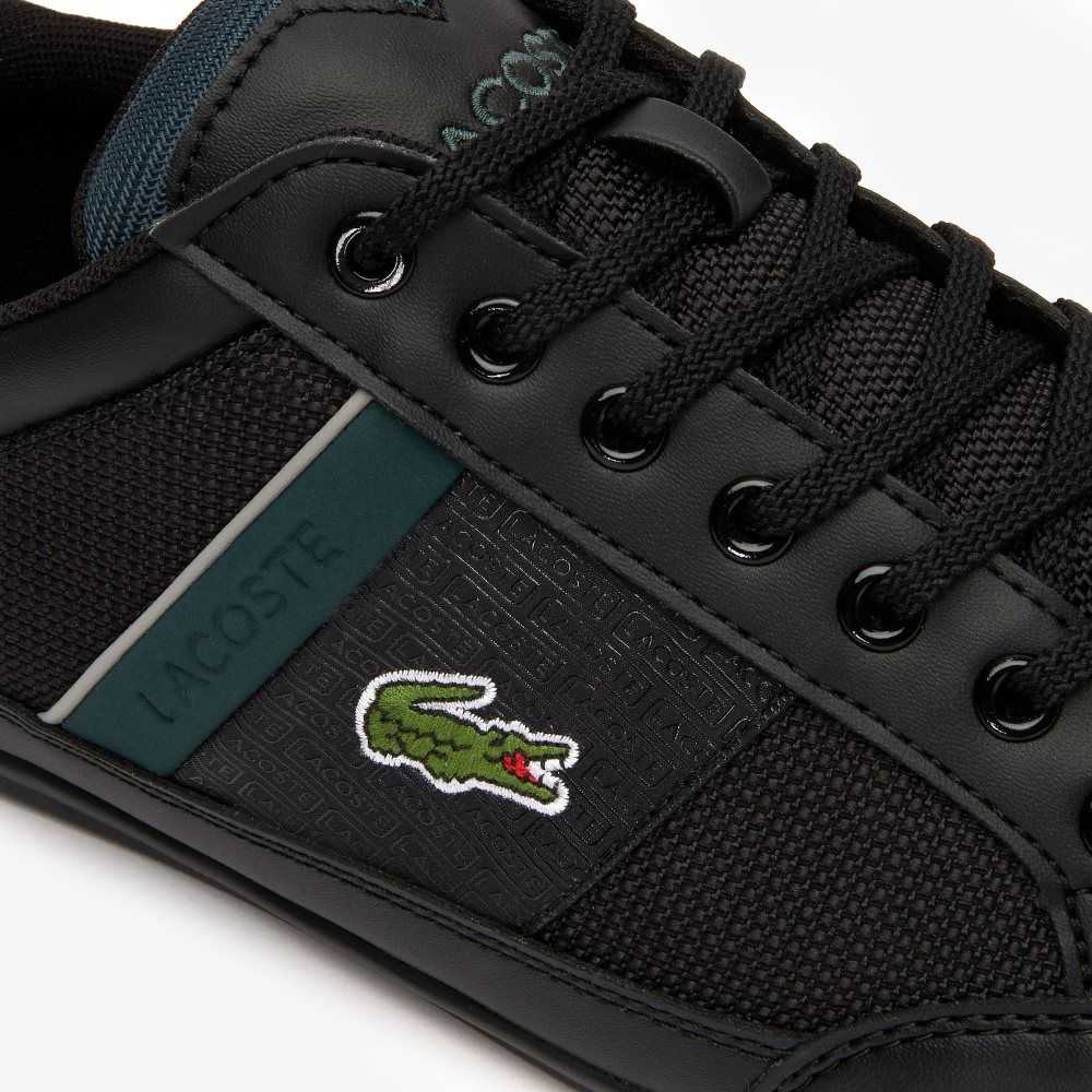 Lacoste Chaymon Sintetico And Textil Negras Verde Oscuro | 5187-PSHZA