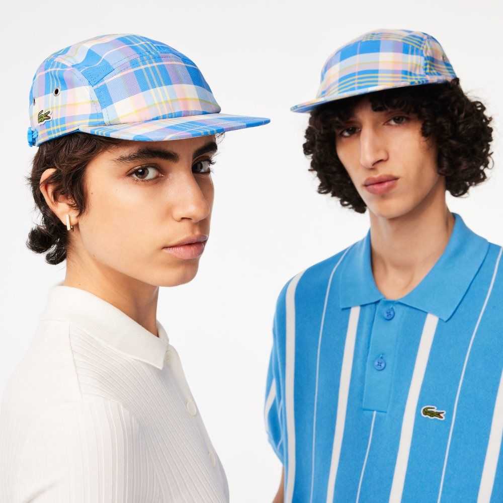 Lacoste Checkerboard Azules Blancas | 8613-TMLRC