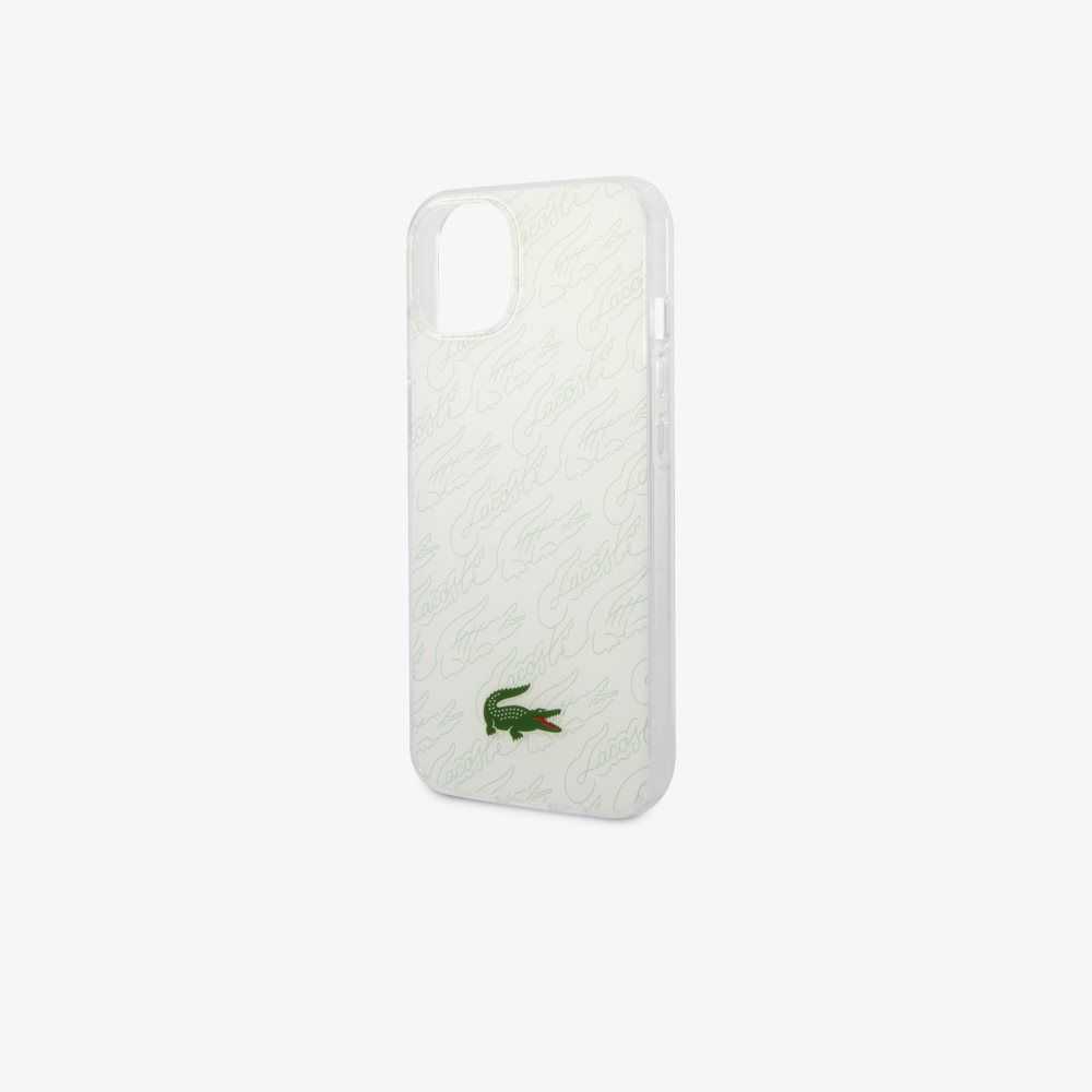 Lacoste Checkerboard Print iPhone 14 Plus Blancas | 5023-EWVXK