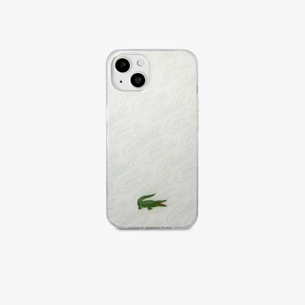 Lacoste Checkerboard Print iPhone 14 Plus Blancas | 5023-EWVXK