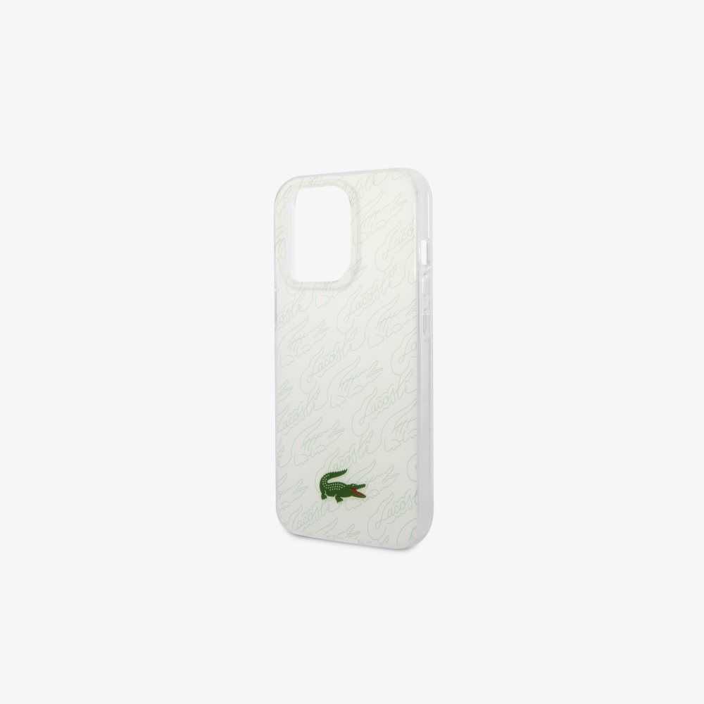 Lacoste Checkerboard Print iPhone 14 Pro Blancas | 5798-XPCYW