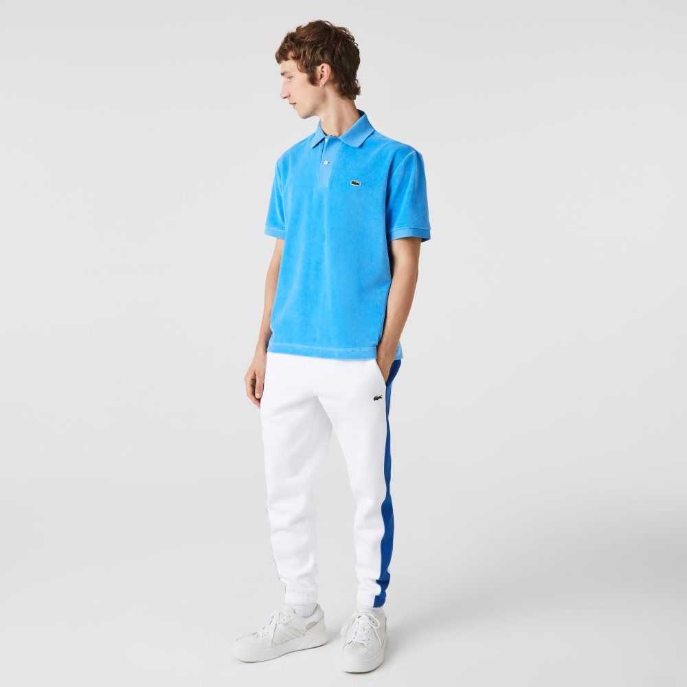 Lacoste Classic Fit Algodon Velvet Azules | 4895-YOPZA