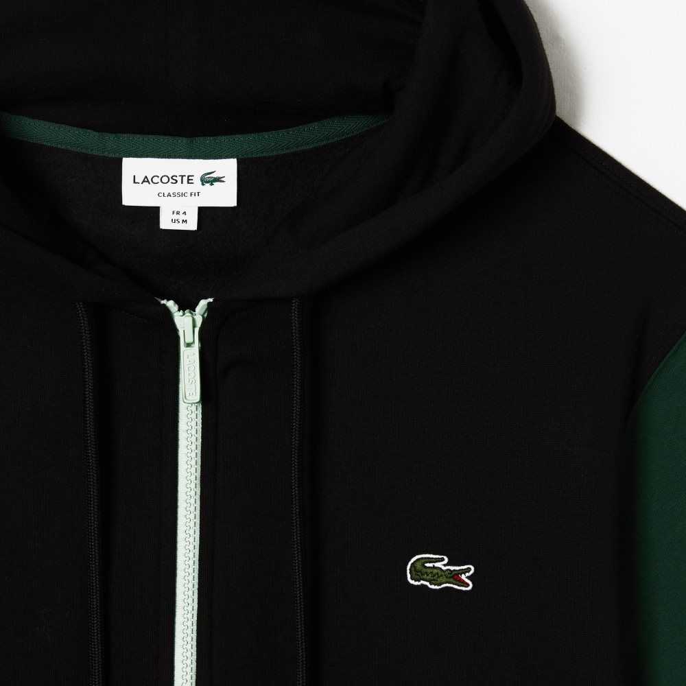 Lacoste Classic Fit Color-Block Encapuchado Zip Negras Verde Azules Verde Claro | 1947-EXLVA