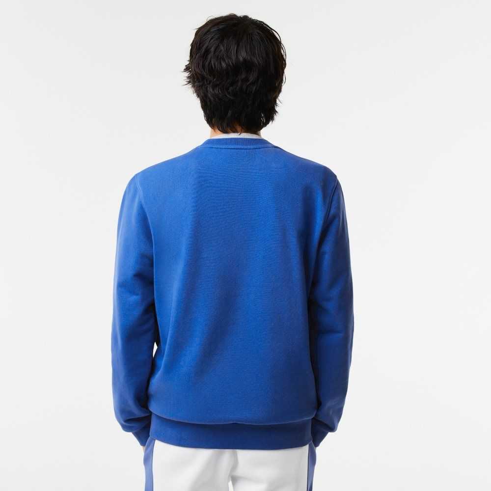 Lacoste Classic Fit Contrast Lettering Algodon Azules | 6305-ZAUTD