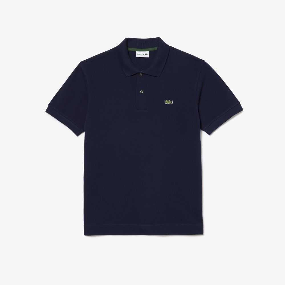 Lacoste Classic Fit Heavy Algodon Pique L.12.21 Azul Marino Azules | 3851-OIPNC