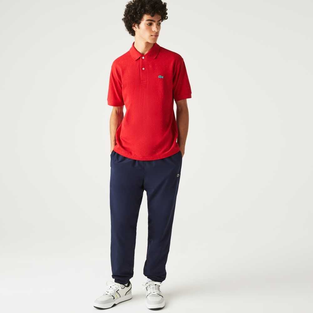 Lacoste Classic Fit Speckled Print Algodon Pique Rojas | 1963-ASFCE