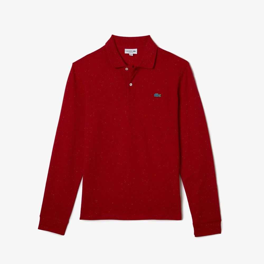 Lacoste Classic Fit Speckled Print Rojas | 5874-WOQBJ