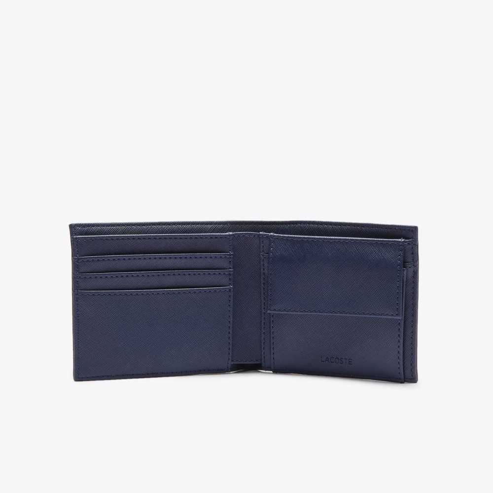 Lacoste Classic Petit Pique Three Card Wallet Azul Marino | 3129-BGHRX