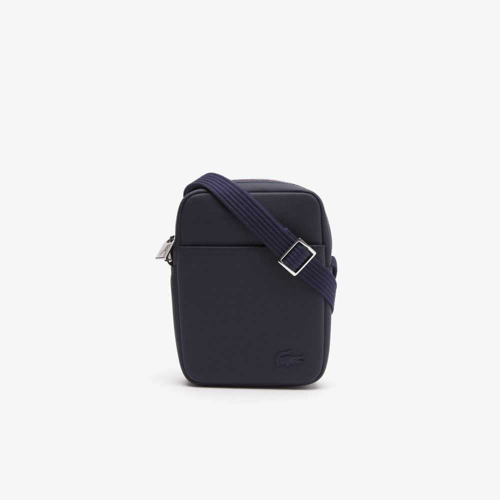 Lacoste Classic Petit Pique Vertical Zip Azul Marino | 6517-UNXBE