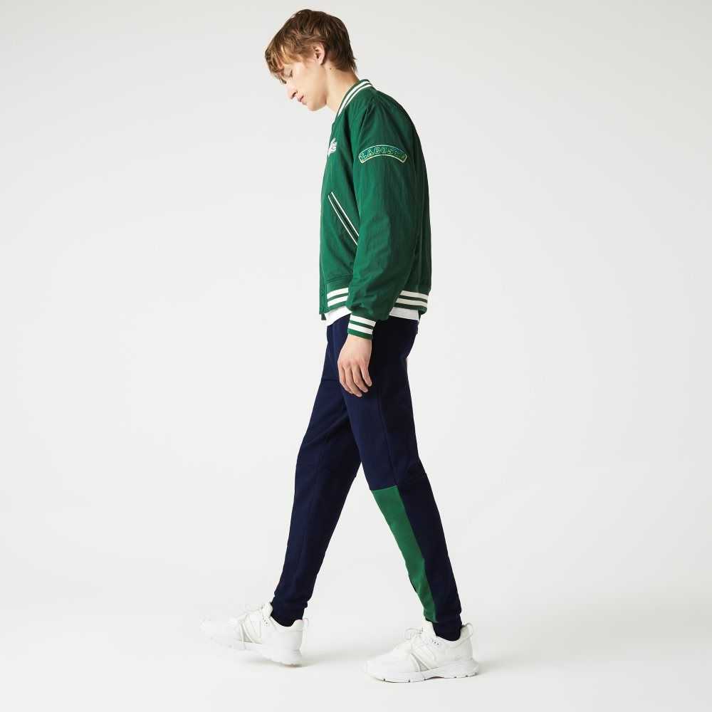 Lacoste Colorblock Algodon Fleece Blend Jogging Azul Marino Azules Verde Rojas | 8051-SNTWE