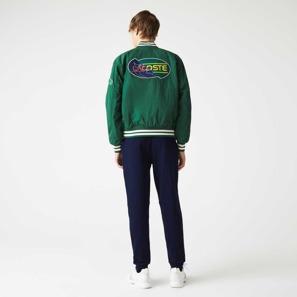 Lacoste Colorblock Algodon Fleece Blend Jogging Azul Marino Azules Verde Rojas | 8051-SNTWE