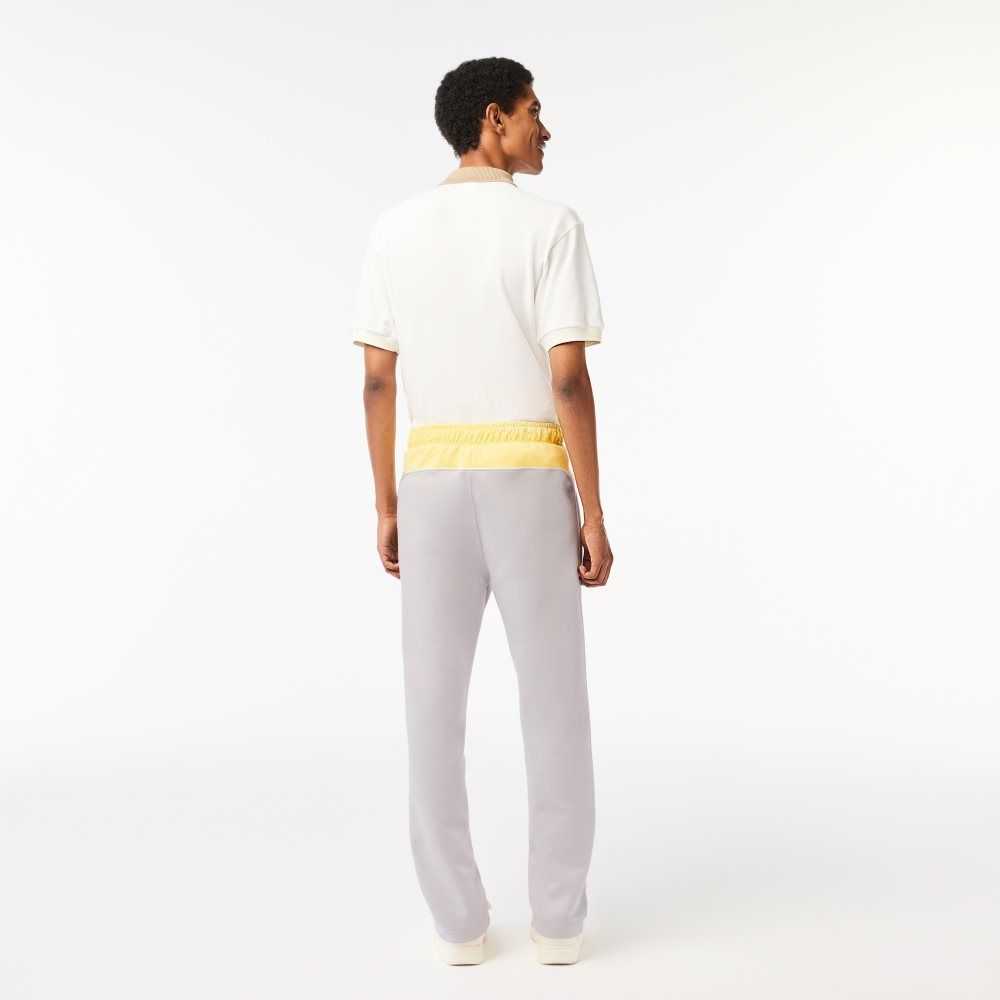 Lacoste Colorblock Organic Algodon Pista Gris Claro Amarillo Blancas | 7135-TMVKH