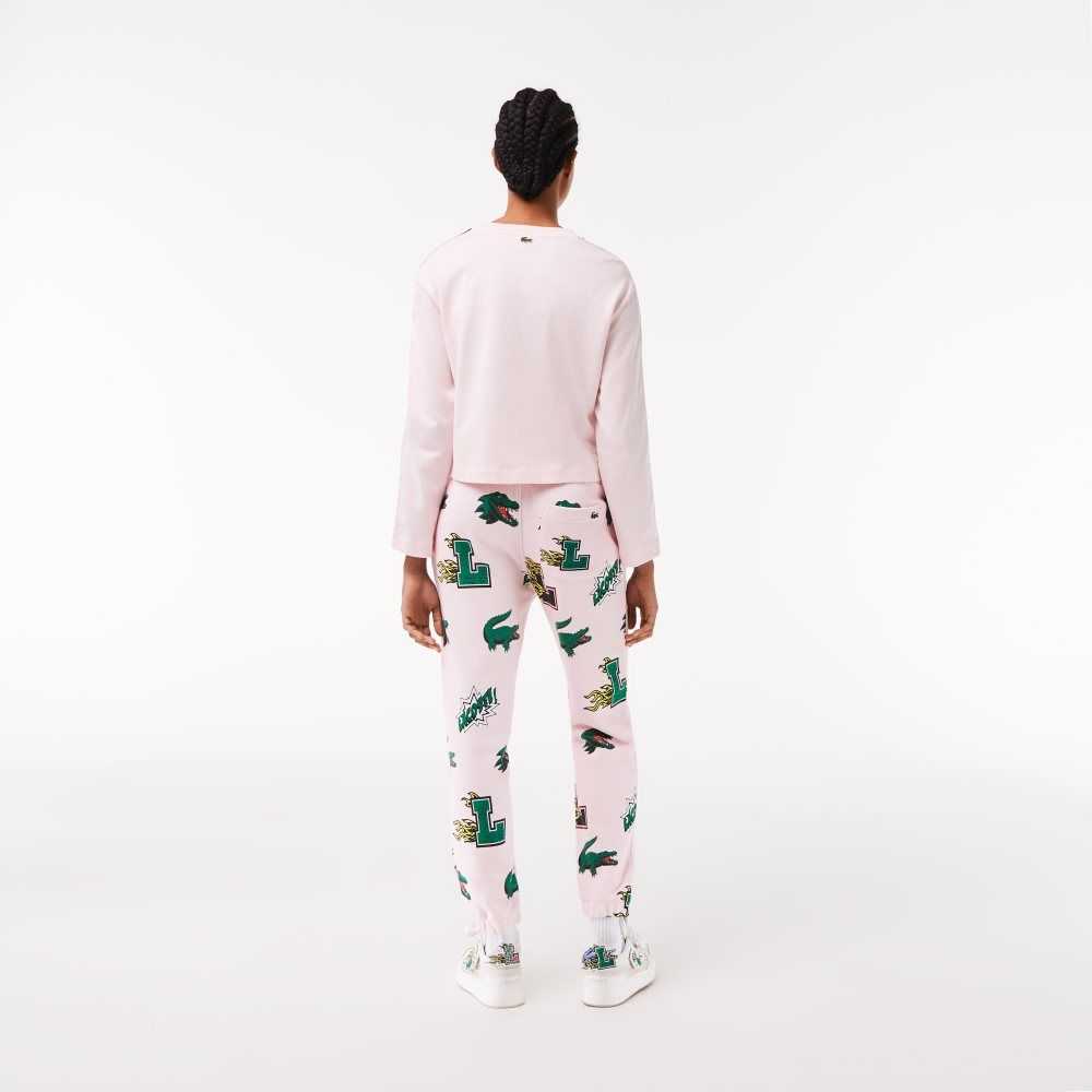 Lacoste Comic Print Trackpants Rosas Claro | 9738-CHKTL