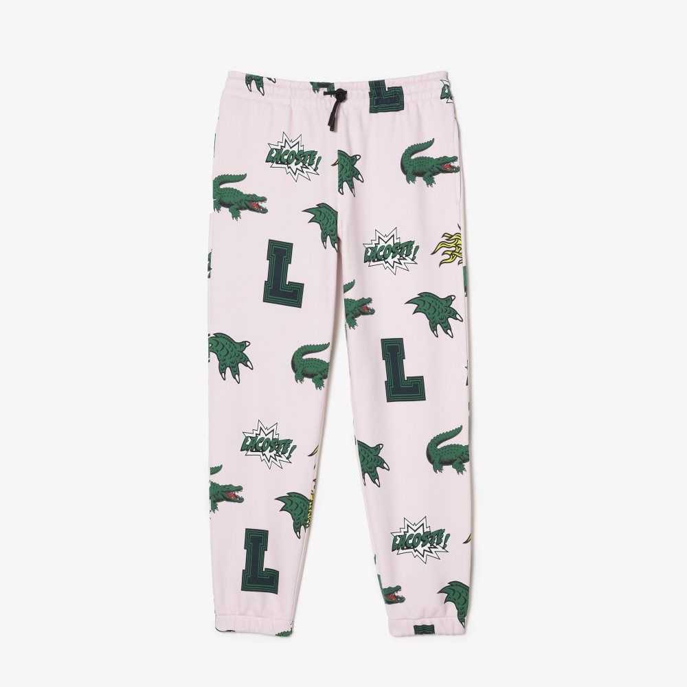 Lacoste Comic Print Trackpants Rosas Claro | 9738-CHKTL