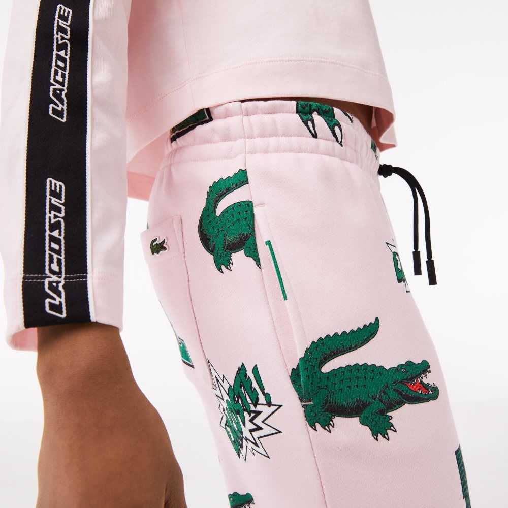 Lacoste Comic Print Trackpants Rosas Claro | 9738-CHKTL