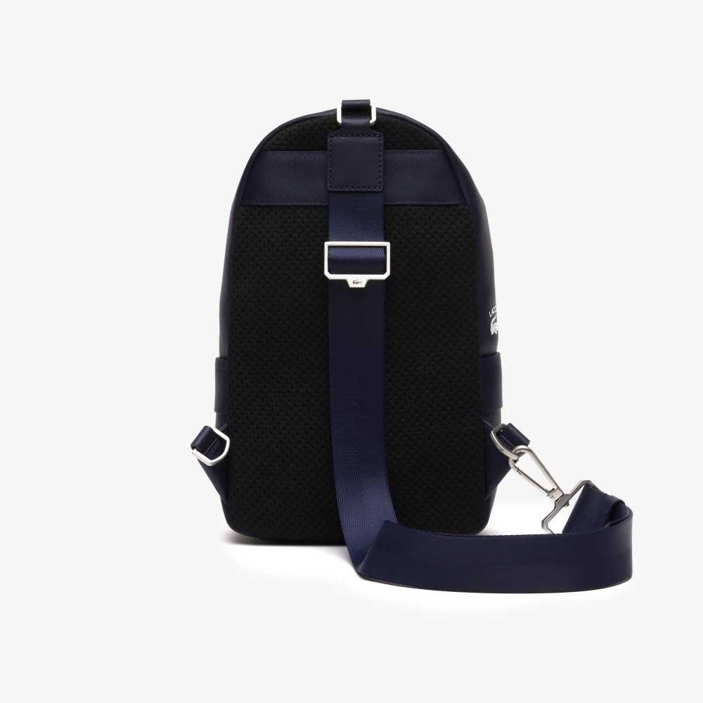 Lacoste Compact Split Calfskin Cuero Azul Marino | 5910-LQHNE