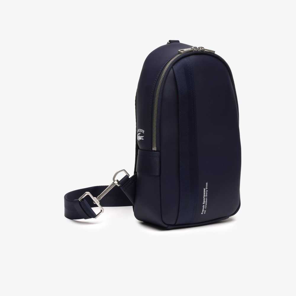 Lacoste Compact Split Calfskin Cuero Azul Marino | 5910-LQHNE