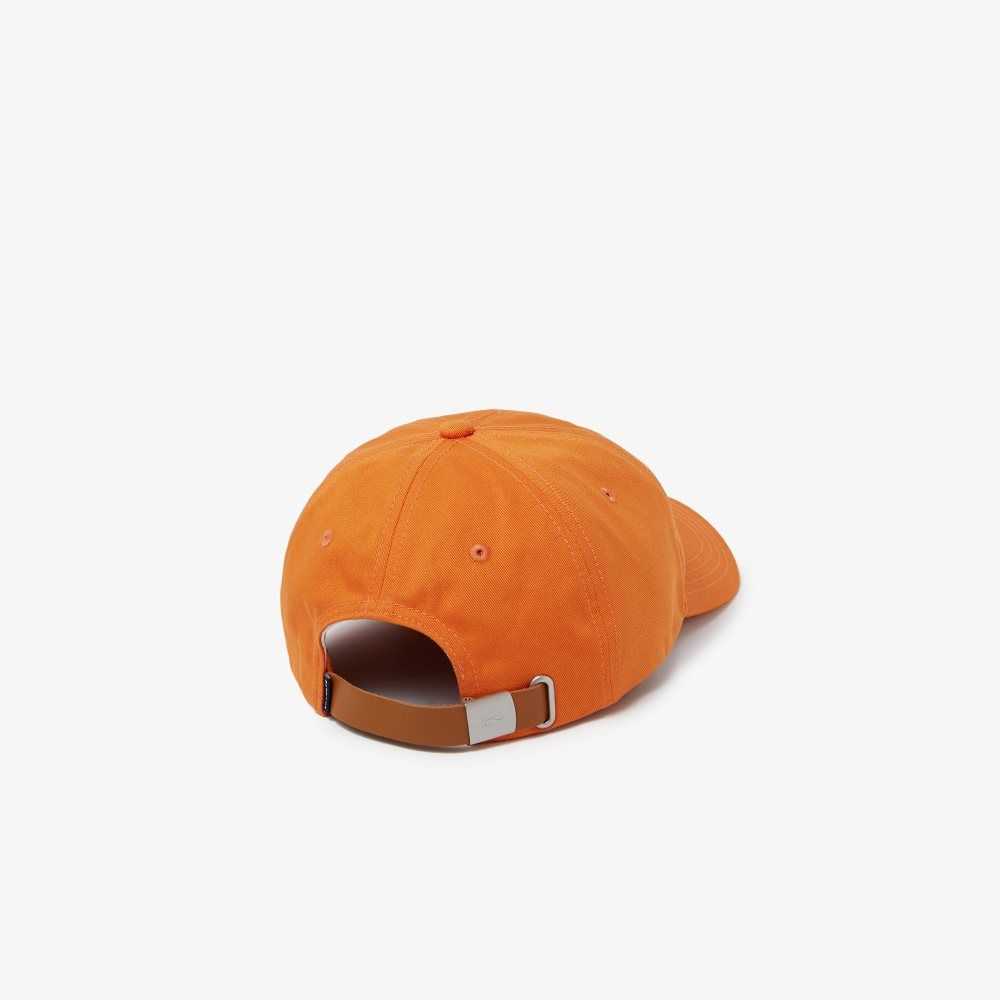 Lacoste Contrast Correa And Oversized Crocodile Algodon Naranjas | 5970-GIZWF