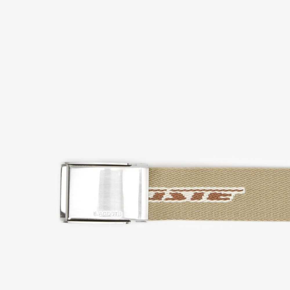 Lacoste Contrast Logo Print Belt Multicolor | 4953-LBWGK